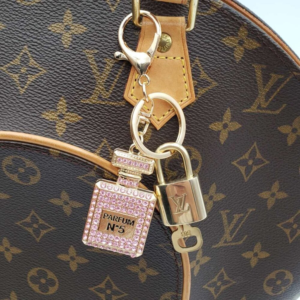 Louis Vuitton Gold Lock 🔑 Authentic LV Padlock + Bag Unbranded N5 Bottle Charm - Picture 7 of 9